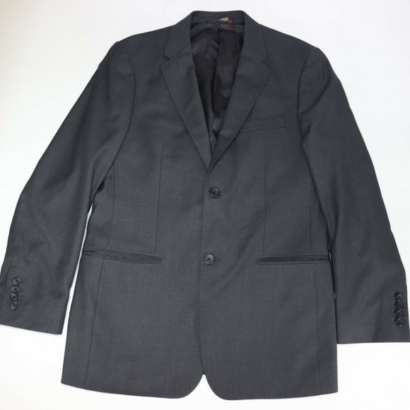 Perry Ellis Men Business Gray Suit Jacket & Pants